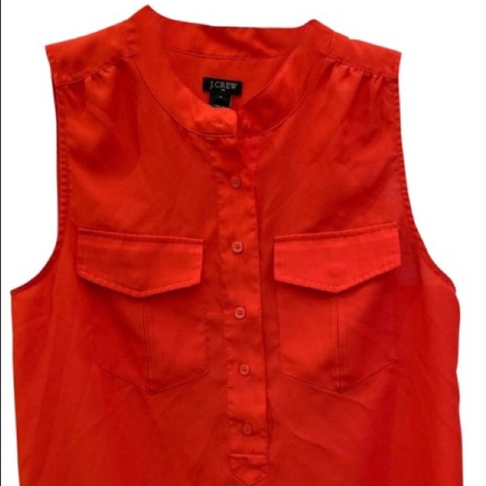 J.Crew
Poppy Red Half Button-up Blouse